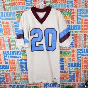 Vintage Russell Athletic Football Jersey Size S White Mesh #20 Practice 90s USA
